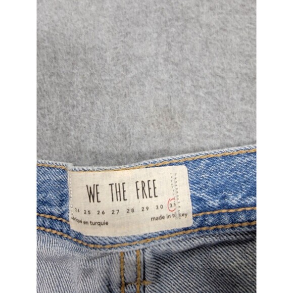 We The Free Womens Jeans 31 34x27 Wide Capri Distressed Light Stretch Button Fly - Picture 9 of 14
